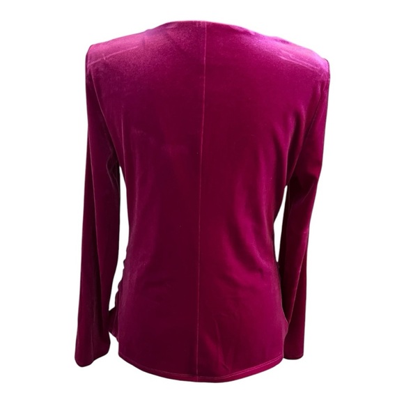 INC Fuscia Velvet Blouse - Picture 3 of 6